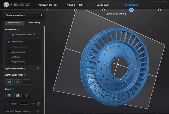3 boyutlu tarama_Freescan UE Pro_Turbojet_Motor_shining 3d_2